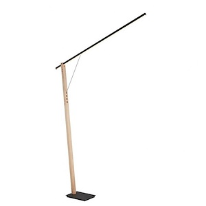 Kylar - 19W 1 LED Arc Floor Lamp-77 Inches Tall and 51.25 Inches Wide