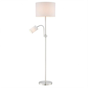 Tayvon - 2 Light Floor Lamp with Reading Lamp-67 Inches Tall and 23 Inches Wide