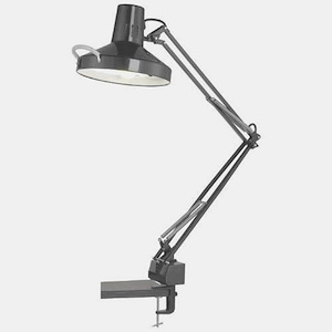 Combination-Two Light Clamp-On Lamp-10.25 Inches Wide by 36.25 Inches High