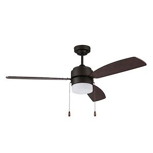 Ausmus - 3 Blade Ceiling Fan with Light Kit-15.75 Inches Tall and 52 Inches Wide