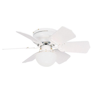 Vortex Hugger - 6 Blade Ceiling Fan with Light Kit-11 Inches Tall and 30 Inches Wide