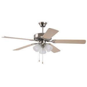 Hangdown - 5 Blade Ceiling Fan with Light Kit-18 Inches Tall and 52 Inches Wide