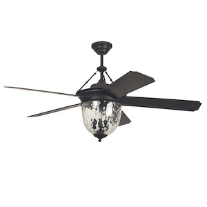 Knightsbridge - 5 Blade Ceiling Fan with Light Kit-26.5 Inches Tall and 52 Inches Wide