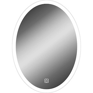 21W LED Bathroom Mirror-32 Inches Tall and 2 Inches Wide - 1 Touch Button