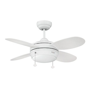 Maksim - 4 Blade Ceiling Fan with Light Kit-19 Inches Tall and 36 Inches Wide