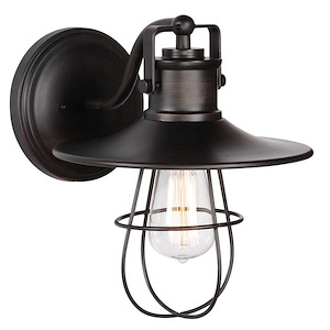 1 Light Outdoor Wall Sconce-12 Inches Tall and 9.5 Inches Wide