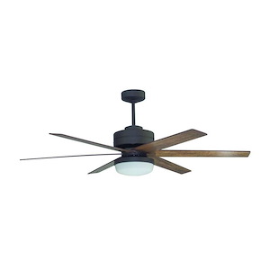 Rossman - 6 Blade Ceiling Fan with Light Kit-20.25 Inches Tall and 54 Inches Wide