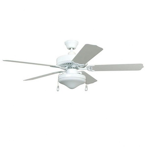 All Weather - 5 Blade Ceiling Fan with Light Kit-17.75 Inches Tall and 52 Inches Wide