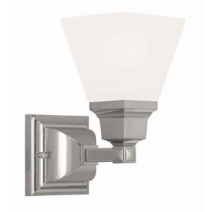 Mission - 1 Light Wall Sconce in New Traditional Style - 5 Inches wide by 9.5 Inches high