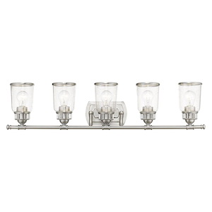 Lawrenceville - 5 Light Large Bath Vanity In Industrial Style-8.25 Inches Tall and 35.5 Inches Wide - 614540