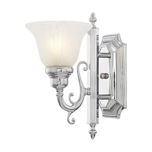 French Regency - 1 Light Bath Vanity in Traditional Style - 6 Inches wide by 12.5 Inches high - 1029655