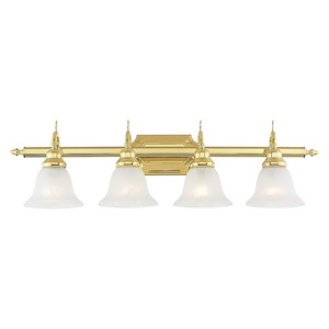 French Regency - 4 Light Bath Vanity in Traditional Style - 33 Inches wide by 9.25 Inches high - 1029658
