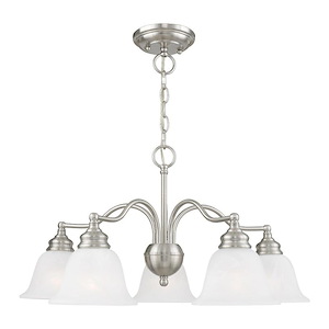 Essex - 5 Light Convertible Dinette Chandelier in Traditional Style - 24 Inches wide by 12.75 Inches high