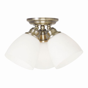 Somerville - 3 Light Flush Mount in Traditional Style - 14.25 Inches wide by 7.5 Inches high - 443816