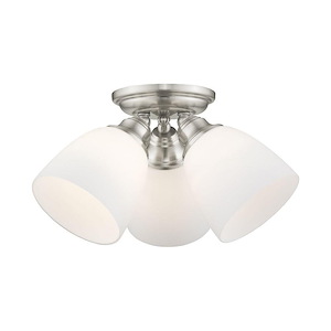 Somerville - 3 Light Flush Mount in Traditional Style - 14.25 Inches wide by 7.5 Inches high