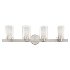 Manhattan - 4 Light Bath Vanity in Contemporary Style - 31.5 Inches wide by 8.75 Inches high