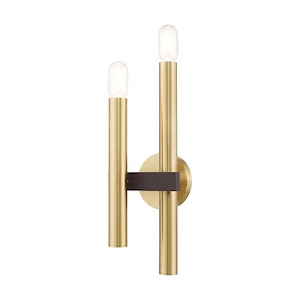 Helsinki - 2 Light Wall Sconce in Mid Century Modern Style - 6.5 Inches wide by 18 Inches high