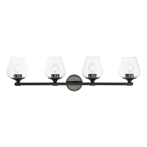 Willow - 4 Light Bath Vanity In Transitional Style-9.5 Inches Tall and 35.5 Inches Wide - 1219850