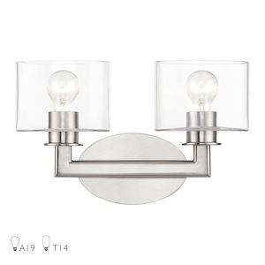 Bernardino - 2 Light Bath Vanity-9.75 Inches Tall and 16 Inches Wide - 1337510