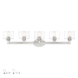 Bernardino - 5 Light Extra Large Bath Vanity-9.75 Inches Tall and 44 Inches Wide - 1337512