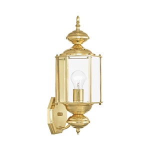 1 Light Outdoor Wall Lantern in Traditional Style - 7 Inches wide by 17 Inches high - 189696