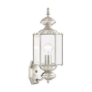 1 Light Outdoor Wall Lantern in Traditional Style - 7 Inches wide by 17 Inches high