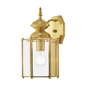 1 Light Outdoor Wall Lantern in Traditional Style - 7 Inches wide by 13 Inches high