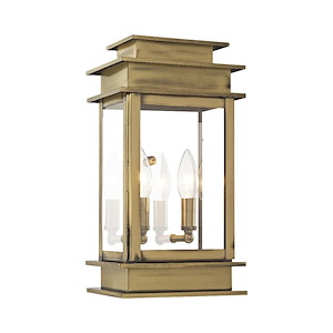 Princeton - 2 Light Outdoor Wall Lantern in Traditional Style - 7.5 Inches wide by 14 Inches high