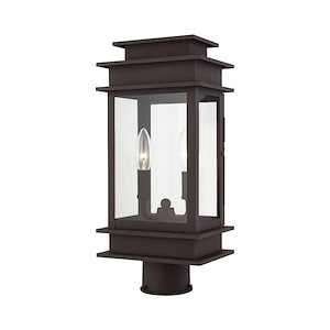 Princeton - 2 Light Outdoor Post Top Lantern in Traditional Style - 5.5 Inches wide by 16.75 Inches high - 414856