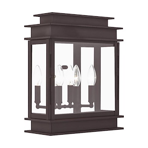 Princeton - 3 Light Outdoor Wall Lantern in Traditional Style - 12.5 Inches wide by 15.25 Inches high
