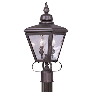 Cambridge - Two Light Outdoor Post Head - 8 Inches wide by 21.5 Inches high