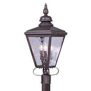 Cambridge - Three Light Outdoor Post Head - 11 Inches wide by 28.5 Inches high - 414843