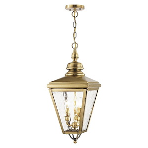 Cambridge - 3 Light Outdoor Pendant Lantern in Traditional Style - 10.63 Inches wide by 27.5 Inches high - 540039