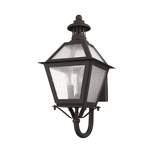 Waldwick - 2 Light Outdoor Wall Lantern in Farmhouse Style - 8.5 Inches wide by 18.5 Inches high