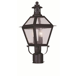 Waldwick - 2 Light Outdoor Post Top Lantern In Traditional Style-18.75 Inches Tall and 8.5 Inches Wide