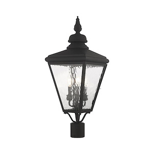 Cambridge - 3 Light Outdoor Post Top Lantern in Traditional Style - 10.63 Inches wide by 26.75 Inches high - 540037