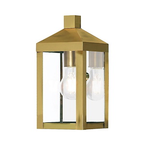 Nyack - 1 Light Outdoor Wall Lantern in Mid Century Modern Style - 5 Inches wide by 10.5 Inches high - 831824