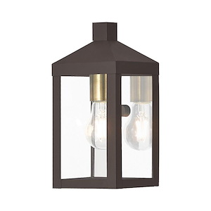 Nyack - 1 Light Outdoor Wall Lantern in Mid Century Modern Style - 5 Inches wide by 10.5 Inches high