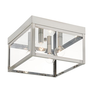 Nyack - 4 Light Outdoor Flush Mount in Mid Century Modern Style - 10.5 Inches wide by 7 Inches high