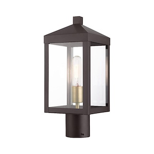 Nyack - 1 Light Outdoor Post Top Lantern in Mid Century Modern Style - 6.25 Inches wide by 15.25 Inches high