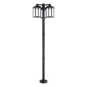 Nyack - 3 Light Outdoor 3 Head Post Lantern-96.25 Inches Tall and 26 Inches Wide
