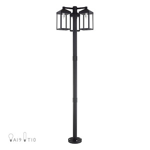 Nyack - 3 Light Outdoor 3 Head Post Lantern-96.25 Inches Tall and 26 Inches Wide - 1337513