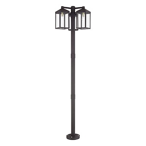 Nyack - 3 Light Outdoor 3 Head Post Lantern-96.25 Inches Tall and 26 Inches Wide - 1337513