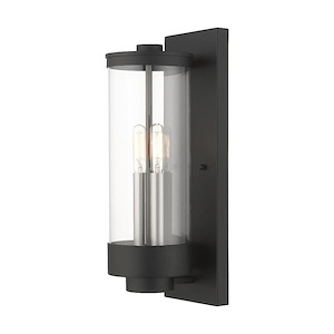 Hillcrest - 2 Light Outdoor Wall Lantern in Coastal Style - 5 Inches wide by 15.75 Inches high