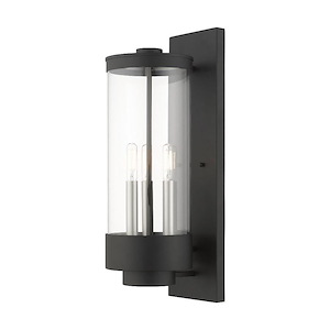 Hillcrest - 3 Light Outdoor Wall Lantern in Coastal Style - 6.5 Inches wide by 20.5 Inches high