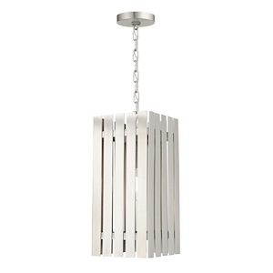 Greenwich - 1 Light Outdoor Pendant Lantern in Industrial Style - 8 Inches wide by 18 Inches high
