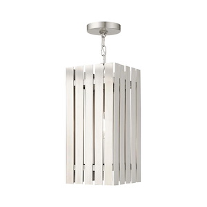 Greenwich - 1 Light Outdoor Pendant Lantern in Industrial Style - 8 Inches wide by 18 Inches high