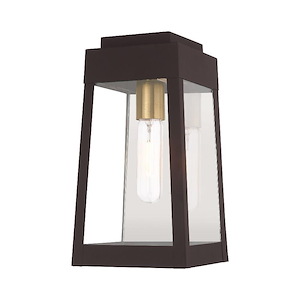 Oslo - 1 Light Outdoor Wall Lantern in Mid Century Modern Style - 6.25 Inches wide by 12 Inches high - 831838