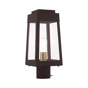 Oslo - 1 Light Outdoor Post Top Lantern in Mid Century Modern Style - 6.25 Inches wide by 15.25 Inches high