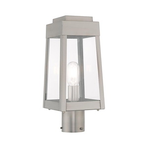 Oslo - 1 Light Outdoor Post Top Lantern in Mid Century Modern Style - 6.25 Inches wide by 15.25 Inches high